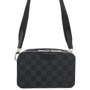 Louis Vuitton Black Shoulder Wallet Damier Graphite Bag Alpha Wearable